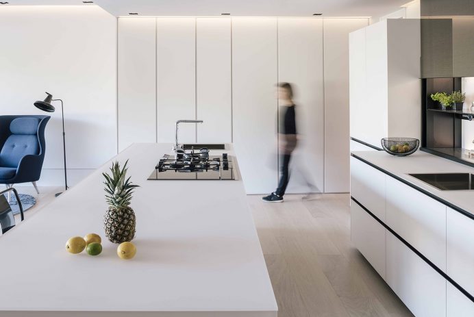 open flat island kitchen