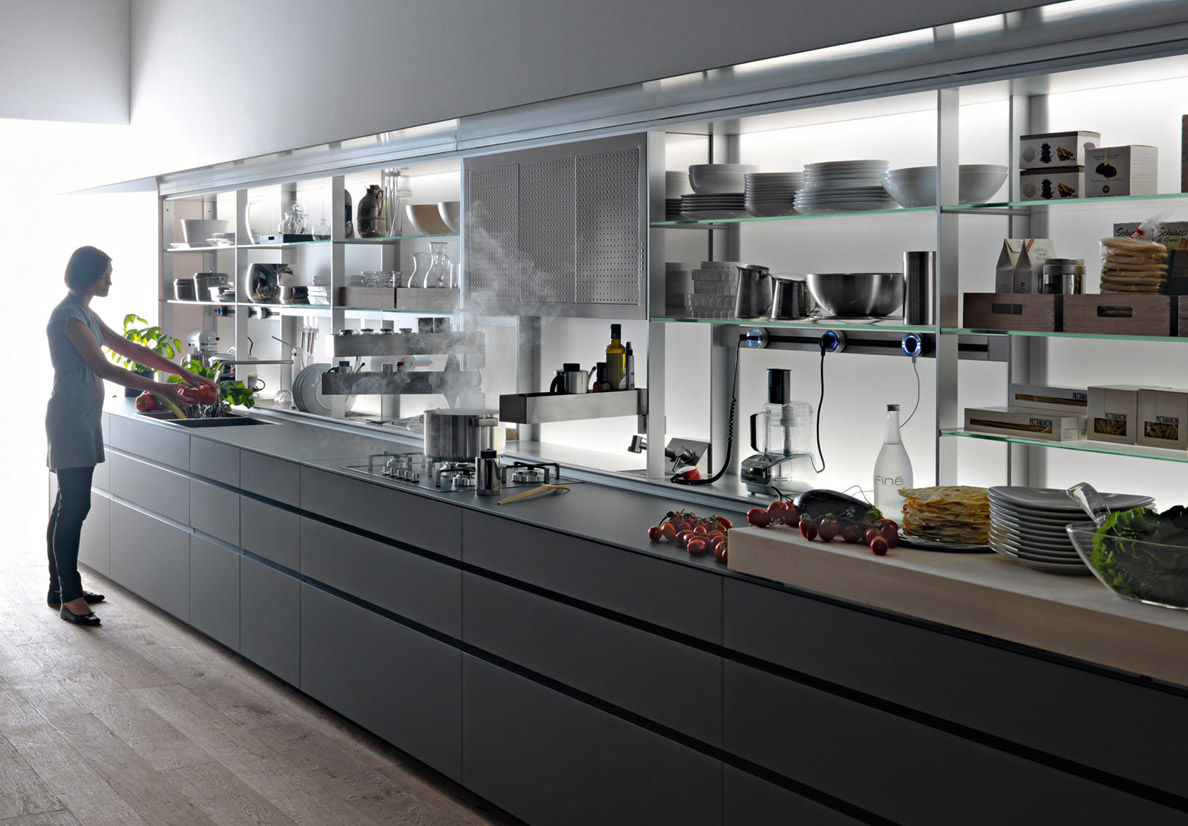 Cucina Artematica Vitrum Gris Cemento
